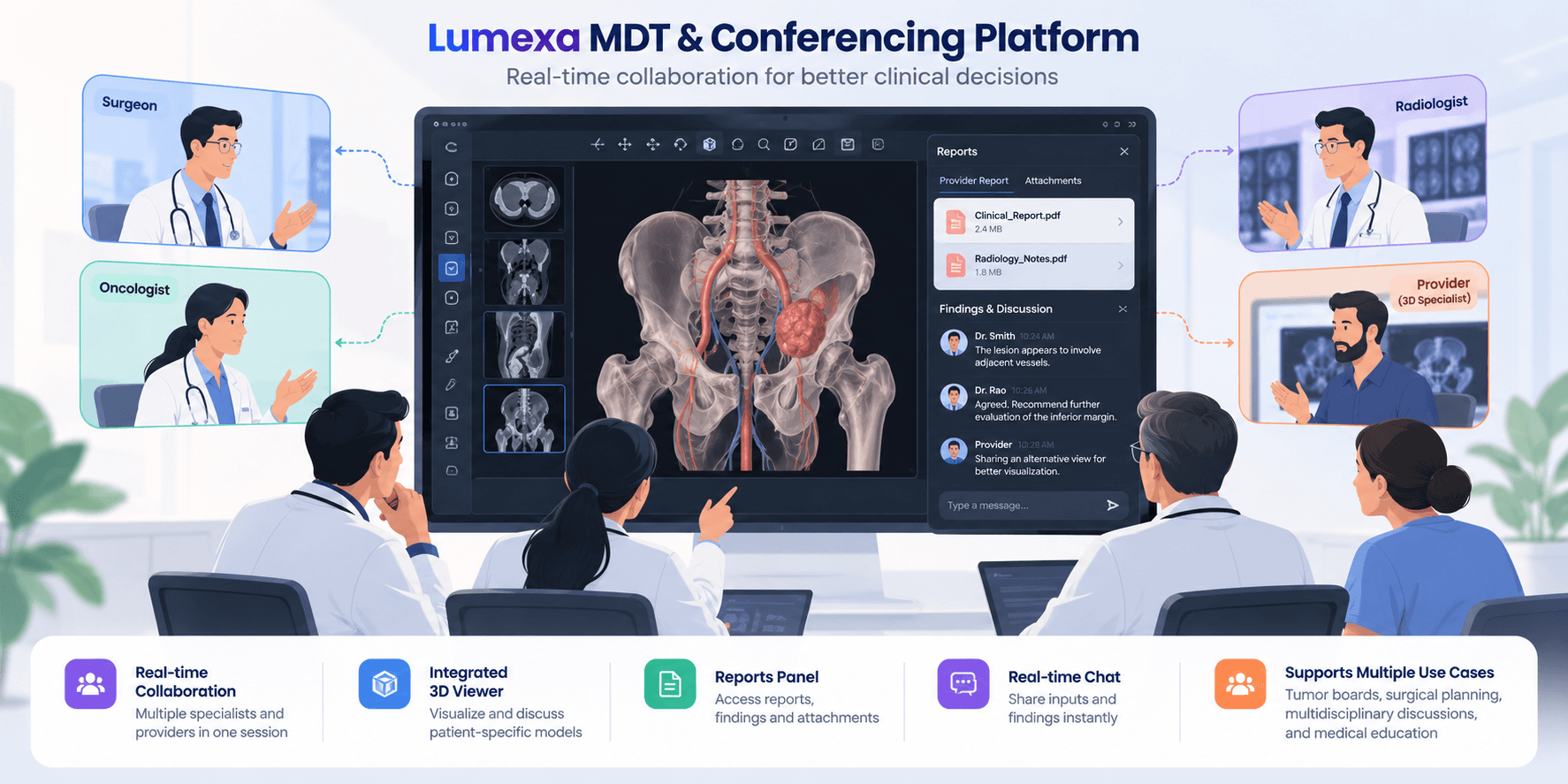 Lumexa MDT and conferencing workflow